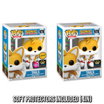 PREORDER (Estimated Arrival Q3 2024) POP Games: Sonic the Hedgehog - Flying Tails *Flocked* (Specialty Series Exclusive) Common & Flocked Chase Set of 2 with Soft Protectors