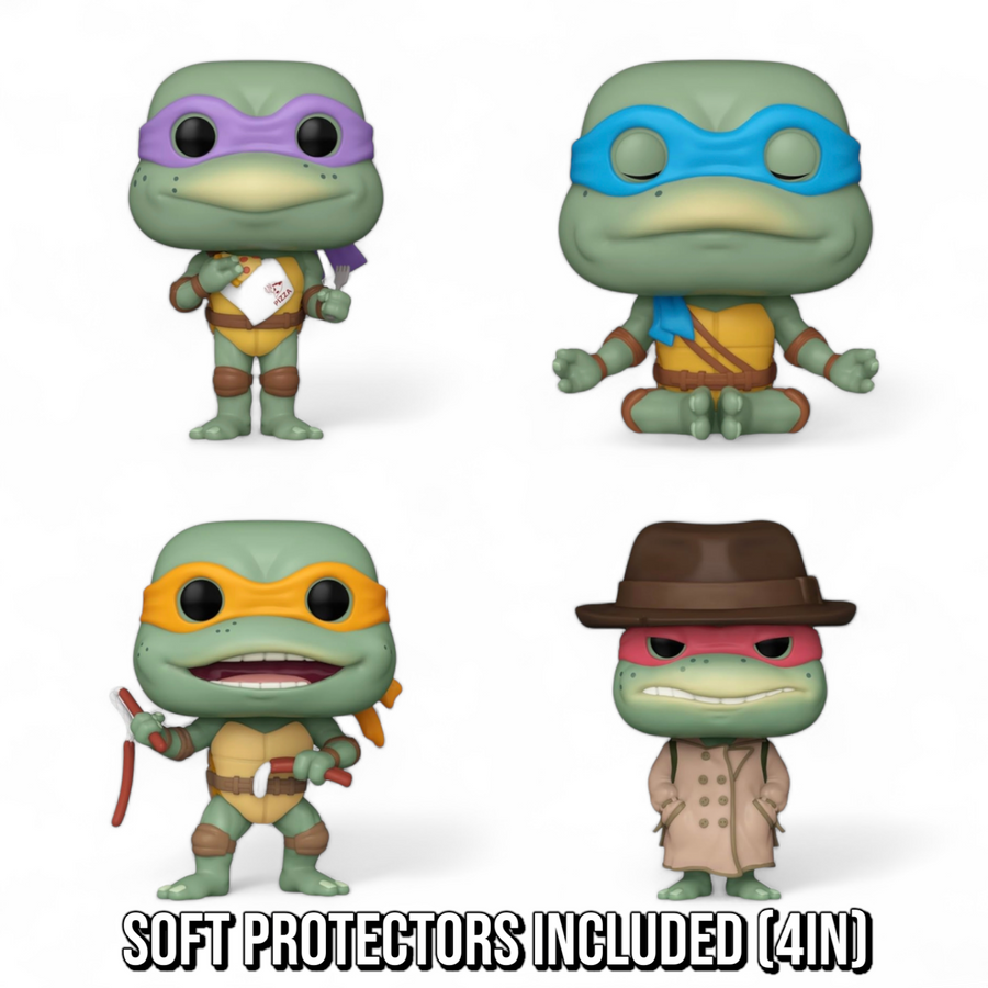 PREORDER (Estimated Arrival Q4 2024) POP MOVIES: Teenage Mutant Ninja Turtles - Set of 4 with Soft Protectors