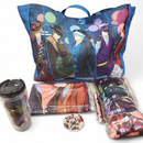 Gintama Goodie Bag Includes 1 Tumbler, 1 Small Pillow, 1 Button, 1 Small Wallscroll, 1 Blanket