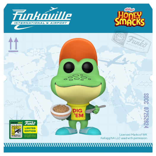 PREORDER (Estimated Arrival August 2024) Pop! Ad Icons: Kellogg's Honey Smacks - Dig 'Em Frog with Cereal (2024 SDCC EVENT EXCLUSIVE)
