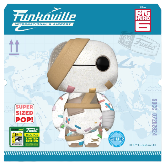 PREORDER (Estimated Arrival August 2024) LE1500 Pop! Super: Disney's Big Hero 6 - Baymax with Bandages *Glitter* (2024 SDCC EVENT EXCLUSIVE)