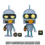 PREORDER (Estimated Arrival Q1 2025) POP TV: Futurama S4- Bender Common and Chase (Specialty Series Exclusive) Set of 2 with Soft Protectors