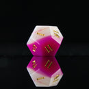 Pink Agate Stone Dice Set
