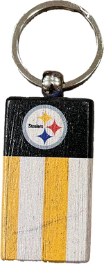 Pittsburgh Steelers Rectangle Flag Keychain