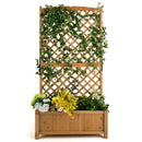 Planter Raised Bed with Trellis for Plant Flower Climbing-Orange