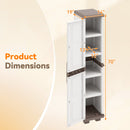 Plastic Kitchen Pantry with 4 Adjustable Shelves and Single Door for Living Room and Kitchen