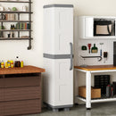 Plastic Kitchen Pantry with 4 Adjustable Shelves and Single Door for Living Room and Kitchen