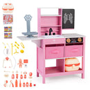 Play Doctor's Office Wood Medical Center Toy Set with Blackboard