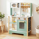 Play Kitchen Wooden Toy Kitchen Playset with Chalkboard Birthday Gift for Kids Aged 3 +