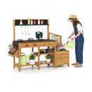 Play Kitchen for Kids Wooden Toy Kitchen Playset Pretend Mud Kitchen