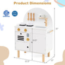 Play Kitchen for Kids Wooden Kitchen Playset with Stoves Faucet Sink Microwave and Oven