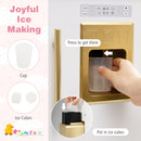 Play Kitchen for Kids Wooden Chef Pretend Playset with 3 Adjustable Heights Microwave