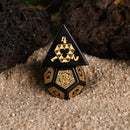 Polynesian Black Obsidian Stone Dice Set - Dice Around the World Collection