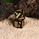 Polynesian Black Obsidian Stone Dice Set - Dice Around the World Collection