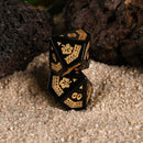 Polynesian Black Obsidian Stone Dice Set - Dice Around the World Collection