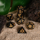 Polynesian Black Obsidian Stone Dice Set - Dice Around the World Collection