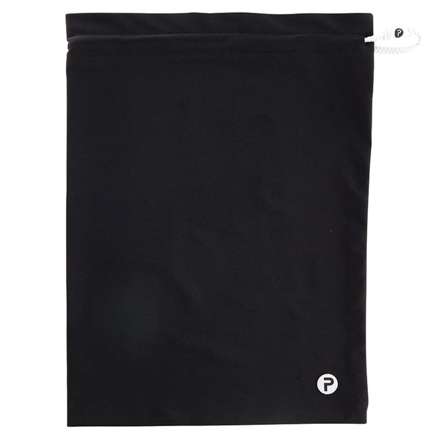 Pom Sack Shoe Bag in Black | Carry Around Drawstring Shoe Pouch | 10.4