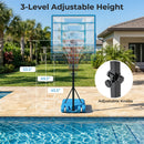 Pool Basketball Hoop with Adjustable Height and Weighted Base