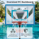 Pool Basketball Hoop with Adjustable Height and Weighted Base