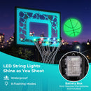 Adjustable Pool Basketball Hoop with LED Lights