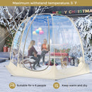 Pop Up Bubble Tent 630¬∞ Transparent PVC Igloo 8.5 x 8.5 FT Instant Setup Screen House for 5-6 People-Beige