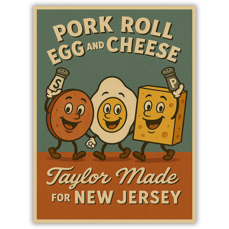 Pork Roll Egg and Cheese Taylor Made Car Magnet