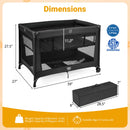 Portable Baby Playard Folding Travel Crib for Infants with Soft Mattress