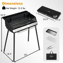 Portable Charcoal Grill with Adjustable Legs & Carrying Bag