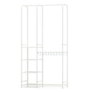 Portable Closet with Pants Hangers and 2 Hanging Rods and 4 Storage Shelves