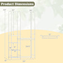Portable Closet with Pants Hangers and 2 Hanging Rods and 4 Storage Shelves
