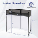 Portable DJ Booth with Adjustable Feet and Detachable Tabletop