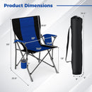 Portable Folding Oxford Cloth Camping Chair with Cup Holder and Side Pocket
