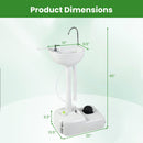 Portable Camping Sink with 4.5 Gallon Tank and Foot Pump