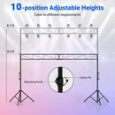 Portable Lighting Truss System Height Adjustable DJ Light Stand with 2 Folding Tripods