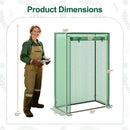 Portable Mini Greenhouse with Roll-Up Zippered Door