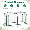 Portable Mini Greenhouse with PE Cover and Zippered Door