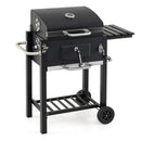 Charcoal Grill with Adjustable Tray and Wheels