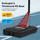 Portable Outdoor Basketball Hoop 6.9-8.5 FT Adjustable with Fillable Base Shatterproof PC Backboard