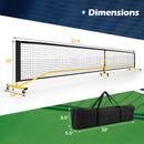 22 FT Portable Pickleball Net with 6 Lockable Wheels and Carry Bag