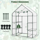 Portable Walk-in Greenhouse with 3 Tiers and 6 Shelves