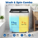 Portable Washing Machine 18 lbs Mini Laundry Machine with 11 LBS Washer