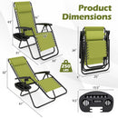 Zero Gravity Recliner Chair with Cup Holder and Pillow