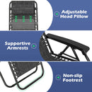 Zero Gravity Recliner Chair with Cup Holder and Pillow
