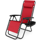 Zero Gravity Lounge Chairs Set of 2 with Cup Holders