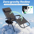 Zero Gravity Lounge Chairs Set of 2 with Cup Holders