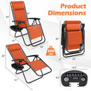 Zero Gravity Recliner Chair with Cup Holder and Pillow