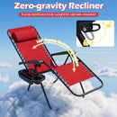 Zero Gravity Recliner Chair with Cup Holder and Pillow