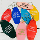 Positive Vibes Haha JK Motel Keychain in Pink