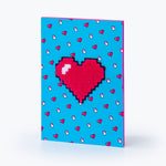 Power Up Pixelated Heart Notebook | 90's Retro