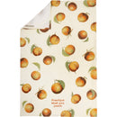 Practice What You Peach Funny Dish Cloth Towel | Cotton and Linen | Embroidered Text | 18" x 28"